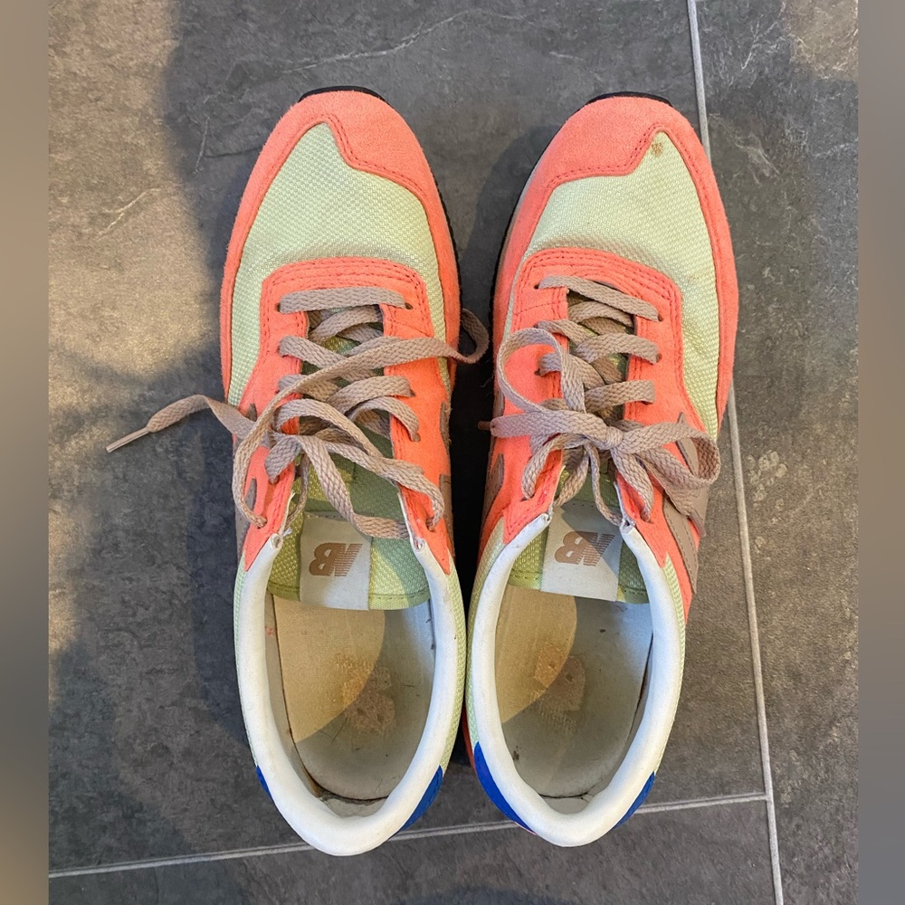 New Balance Women’s Coral and Light Green Sneakers